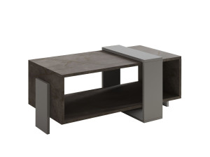 Mesa de centro de madeira "Meleni" - 90 x 49 x 40 cm - Cinzento