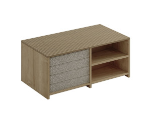 Mesa de centro de madeira "Gord" - 90 x 45 x 44 cm - Bege