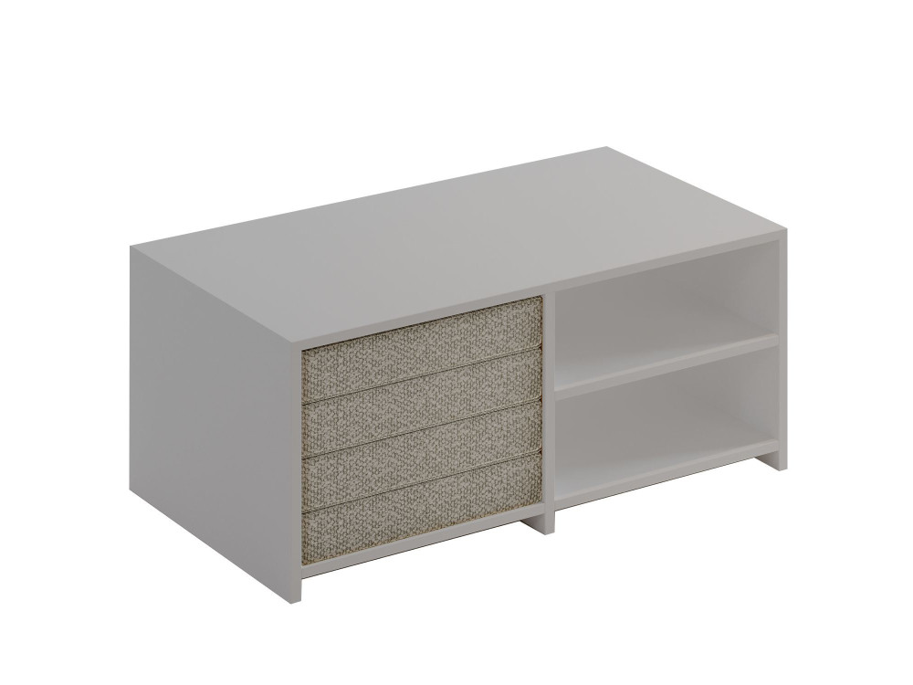 Mesa de centro de madeira "Gord" - 90 x 45 x 44 cm - Branco