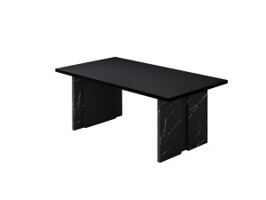 Mesa de centro de madeira "Ravello" - 90 x 50 x 40 cm - Preto