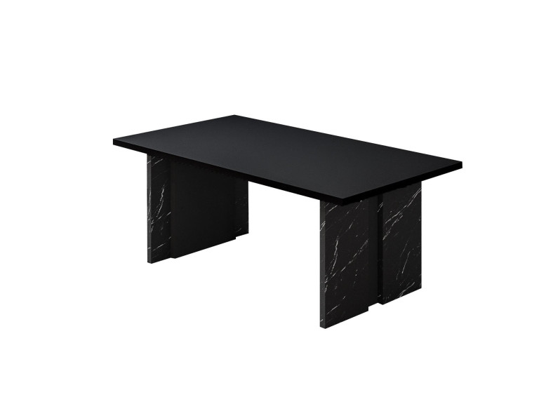 Mesa de centro de madeira "Ravello" - 90 x 50 x 40 cm - Preto