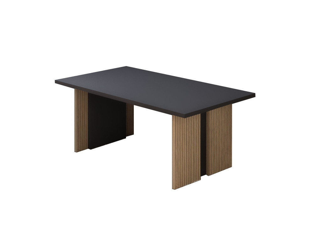 Mesa de centro em madeira "Ravello" - 90 x 50 x 40 cm - Cinzento antracite
