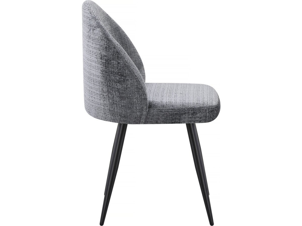 Conjunto de 2 cadeiras em tecido "Samuel" - 53 x 51 x 82 cm - Cinza