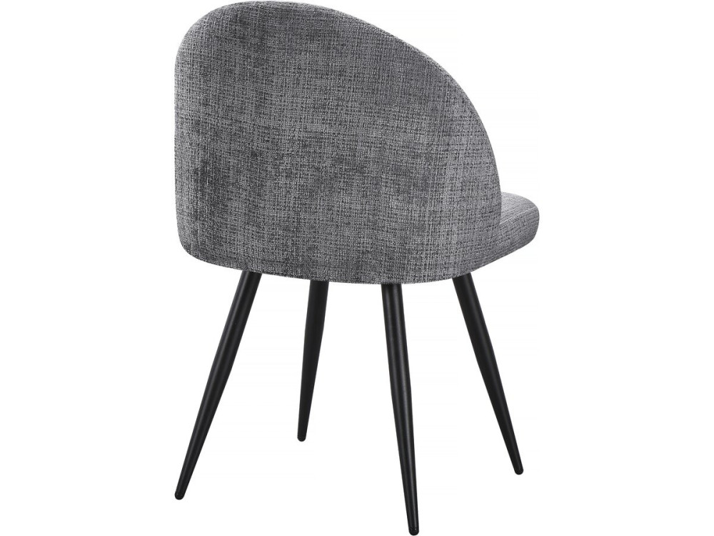 Conjunto de 2 cadeiras em tecido "Samuel" - 53 x 51 x 82 cm - Cinza