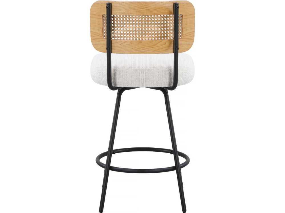 Conjunto de 2 cadeiras altas em tecido "Wilfried" - 51 x 44 x 95 cm - Bege