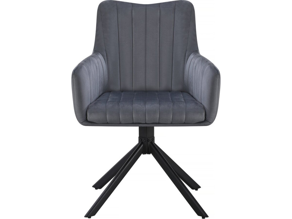 Conjunto de 2 cadeiras em tecido "Pharell" - 60 x 61 x 91 cm - Cinza