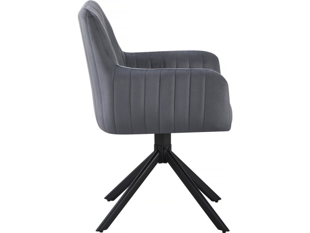 Conjunto de 2 cadeiras em tecido "Pharell" - 60 x 61 x 91 cm - Cinza