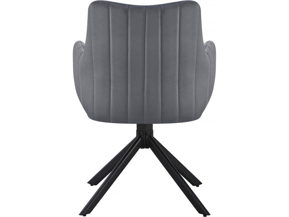 Conjunto de 2 cadeiras em tecido "Pharell" - 60 x 61 x 91 cm - Cinza