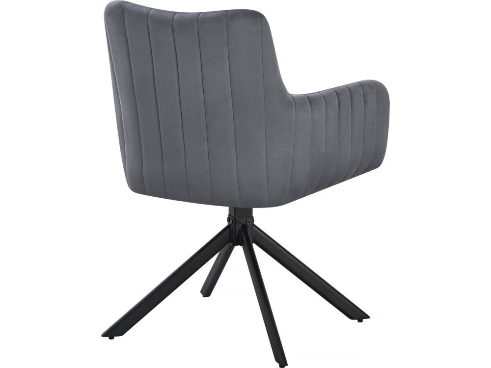 Conjunto de 2 cadeiras em tecido "Pharell" - 60 x 61 x 91 cm - Cinza