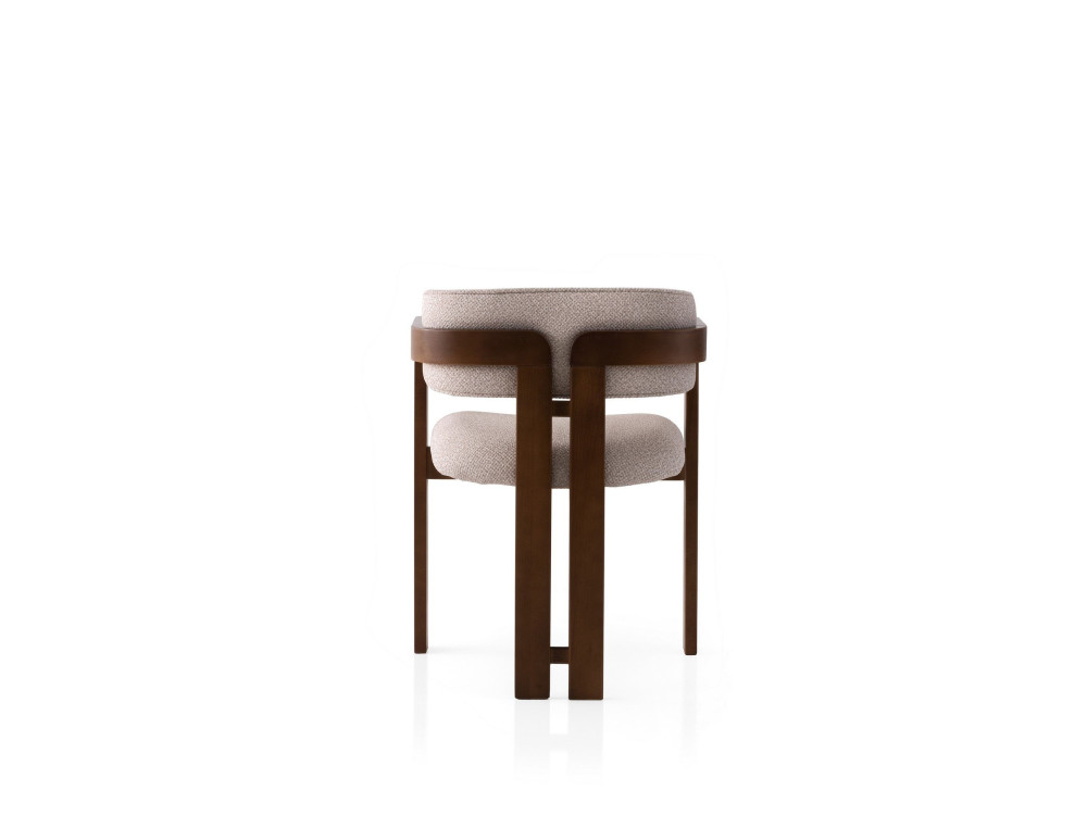 Cadeira de madeira "Cozy" - 44 x 57 x 76 cm - Creme de nogueira
