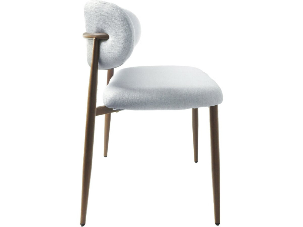 Banco de jantar em tecido - 110 cm - "Sélène" - 3 lugares - Cinzento claro e castanho