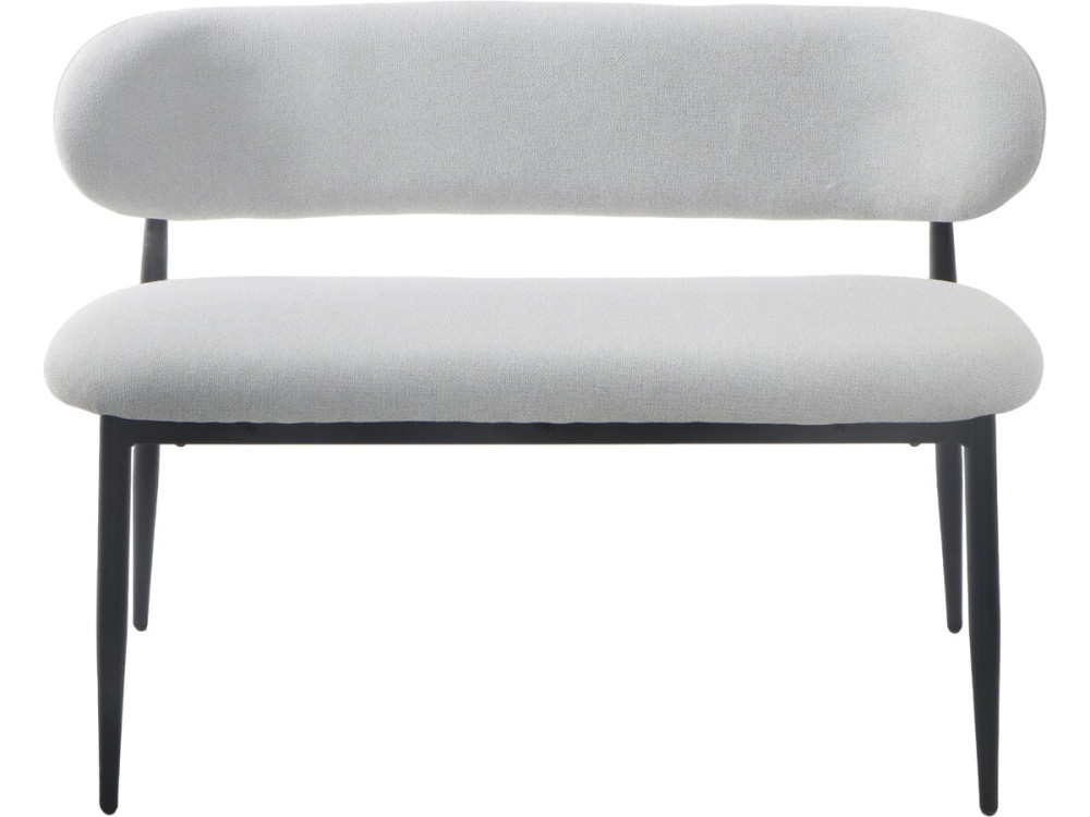 Banco de jantar em tecido - 110 cm - "Sélène" - 3 lugares - Cinzento claro e preto