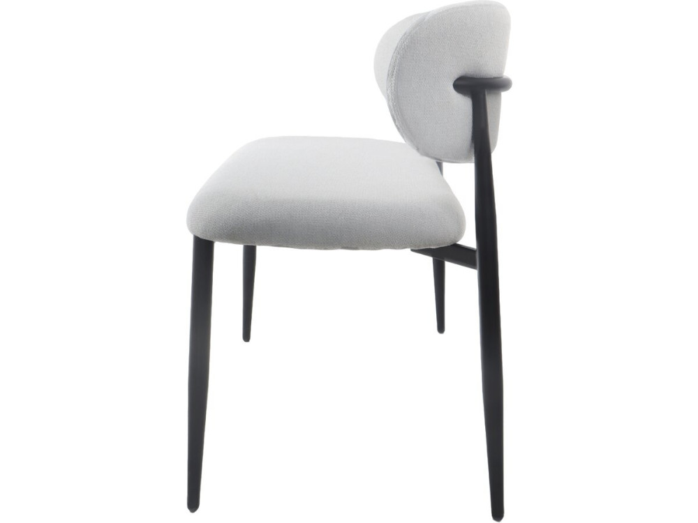 Banco de jantar em tecido - 110 cm - "Sélène" - 3 lugares - Cinzento claro e preto