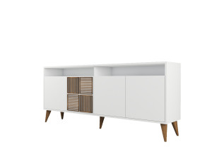 Consola de madeira "Milan" - 180 x 35 x 78 cm - Branco