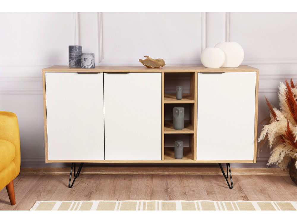 Consola de madeira "Clara" 142 x 35,6 x 83 cm - Carvalho
