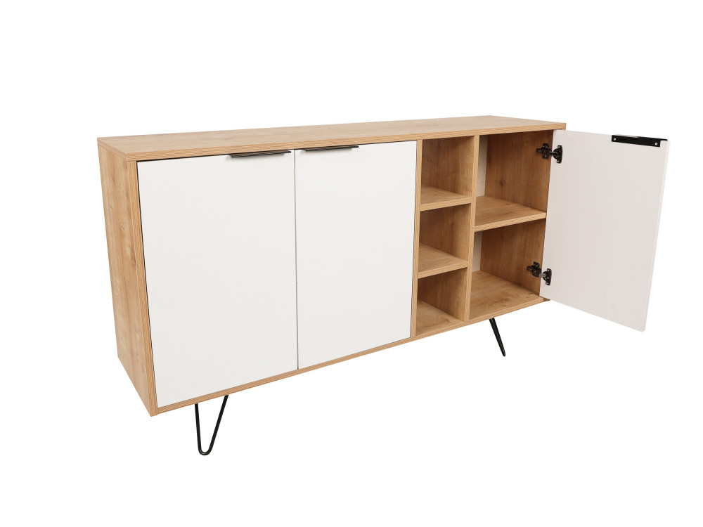 Consola de madeira "Clara" 142 x 35,6 x 83 cm - Carvalho