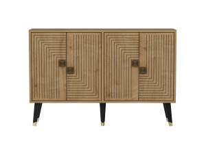 Aparador "Ahart" em madeira - 120 x 30 x 80 cm - Carvalho safira dourado
