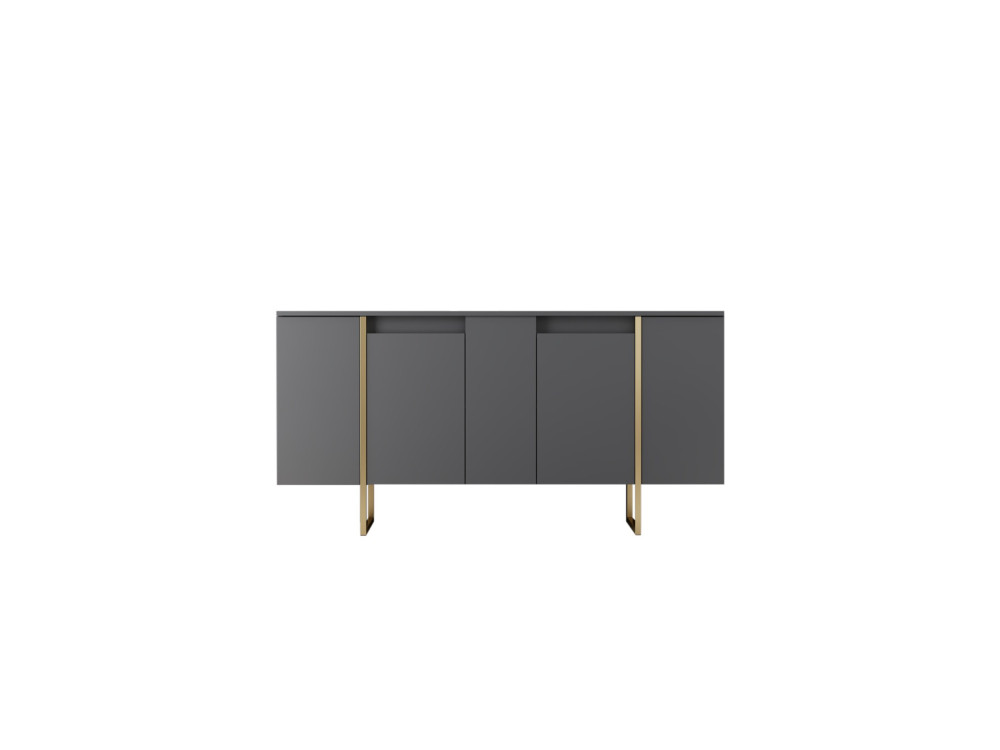 Aparador de madeira "Luxe" - 160 x 35 x 80 cm - Ouro antracite