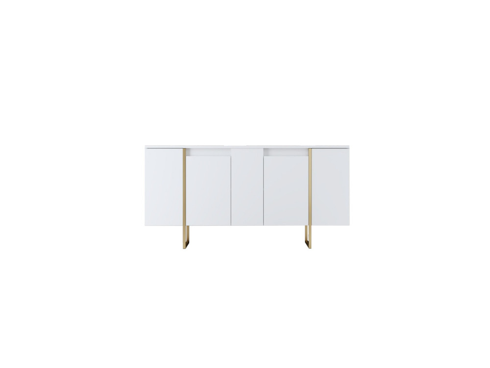 Aparador "Luxe" em madeira - 160 x 35 x 80 cm - Ouro branco