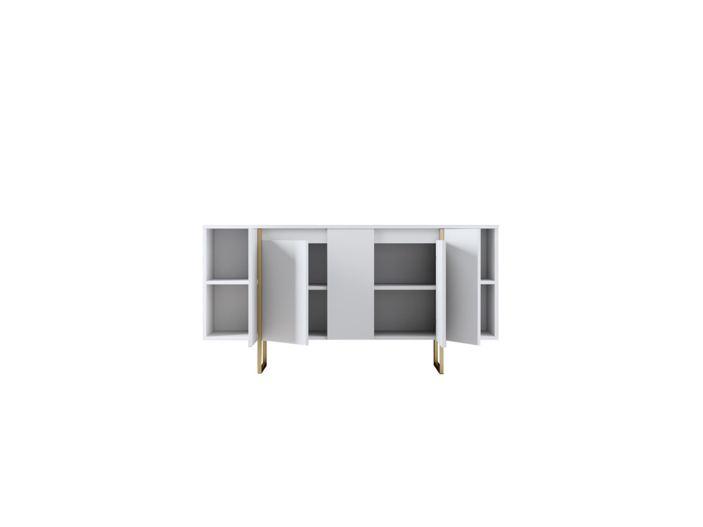 Aparador "Luxe" em madeira - 160 x 35 x 80 cm - Ouro branco