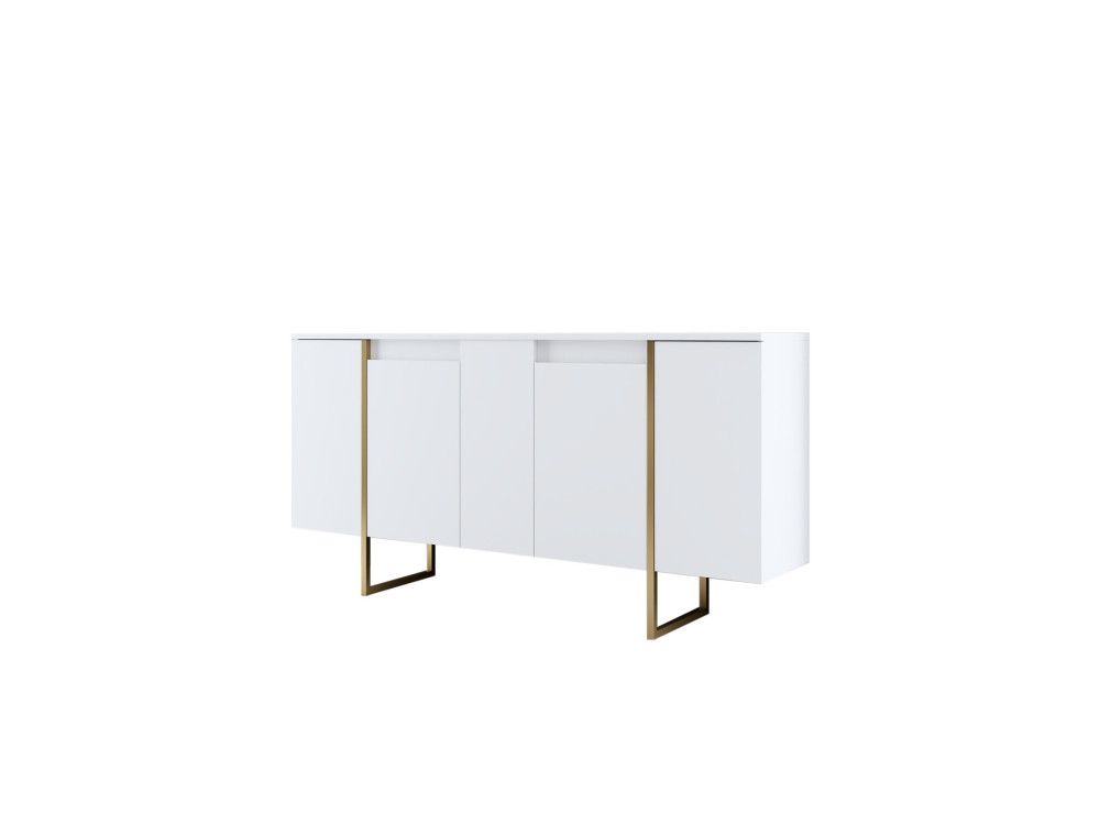 Aparador "Luxe" em madeira - 160 x 35 x 80 cm - Ouro branco