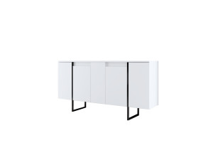 Aparador de madeira "Luxe" - 160 x 35 x 80 cm - Branco