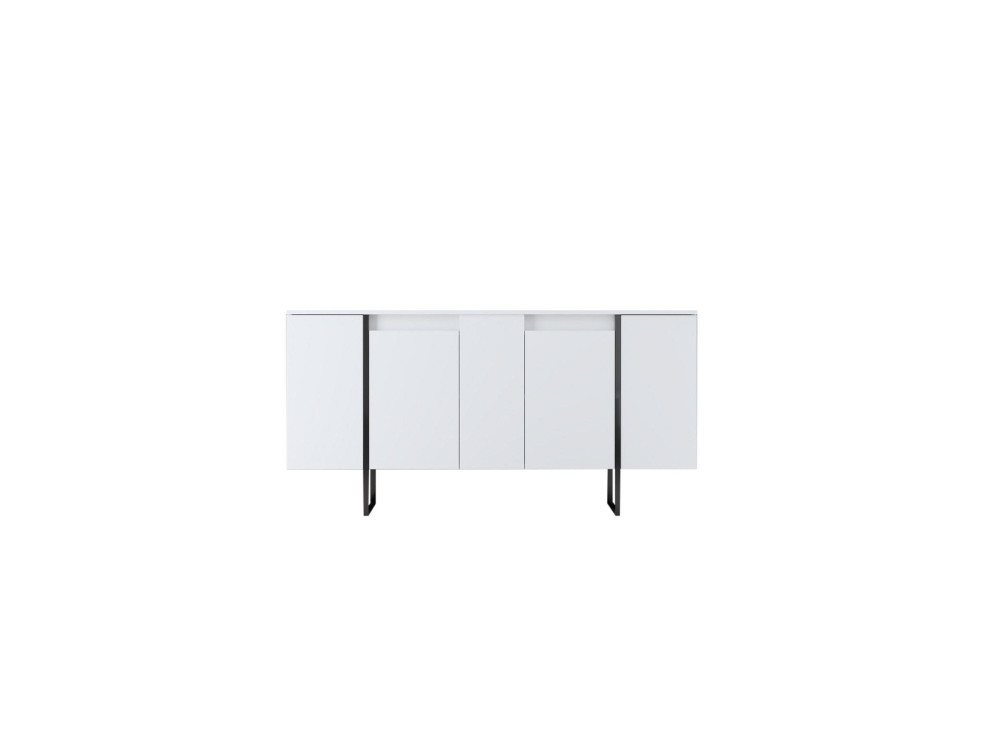 Aparador de madeira "Luxe" - 160 x 35 x 80 cm - Branco