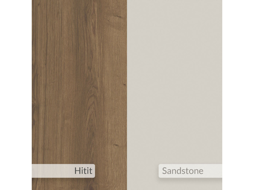 Aparador de madeira "Gora Wide" - 180 x 36 x 82 cm - Creme