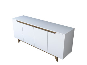 Aparador de madeira "Gondol" - 180 x 45 x 79 cm - Branco