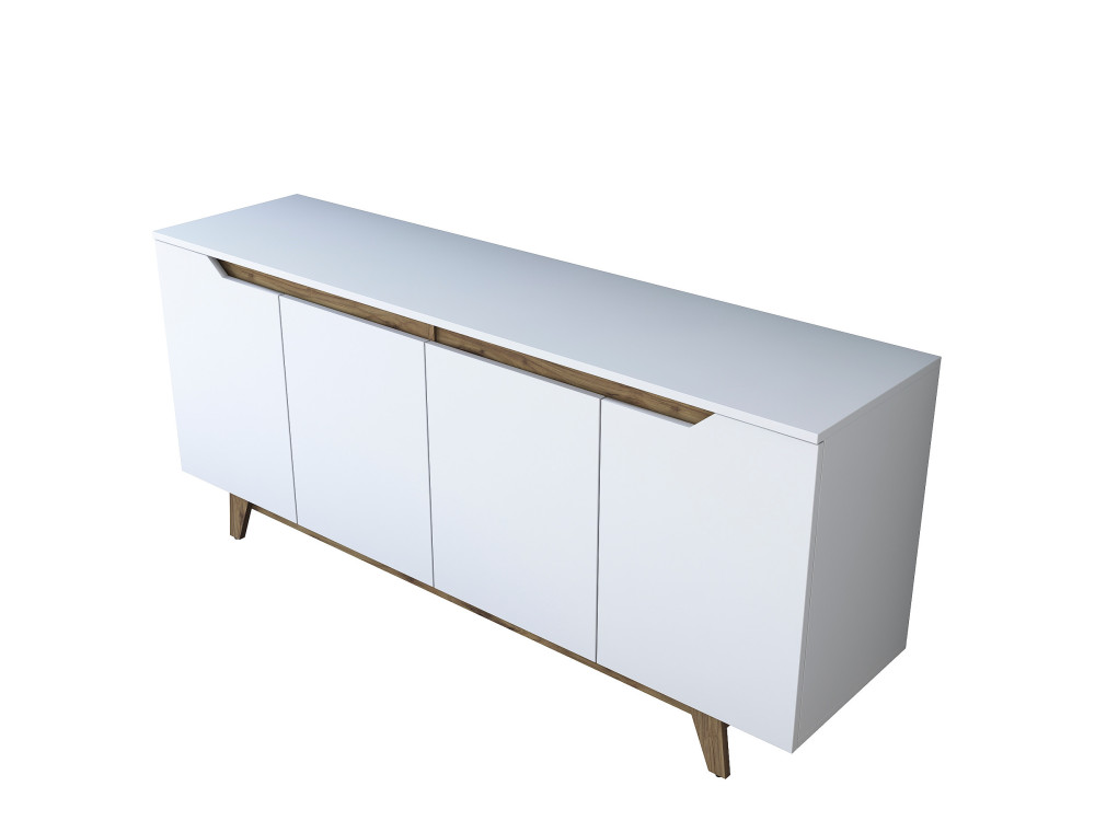 Aparador de madeira "Gondol" - 180 x 45 x 79 cm - Branco