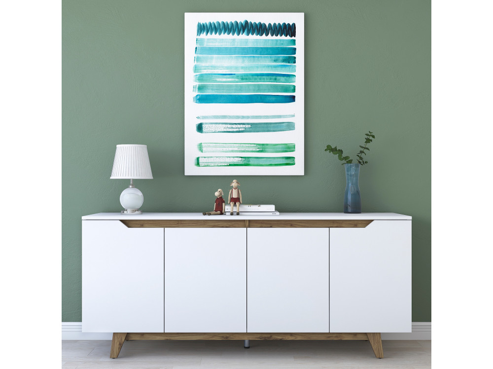 Aparador de madeira "Gondol" - 180 x 45 x 79 cm - Branco