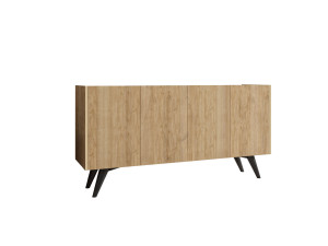 Aparador "Pekin" em madeira - 150 x 40 x 76 cm - Castanho