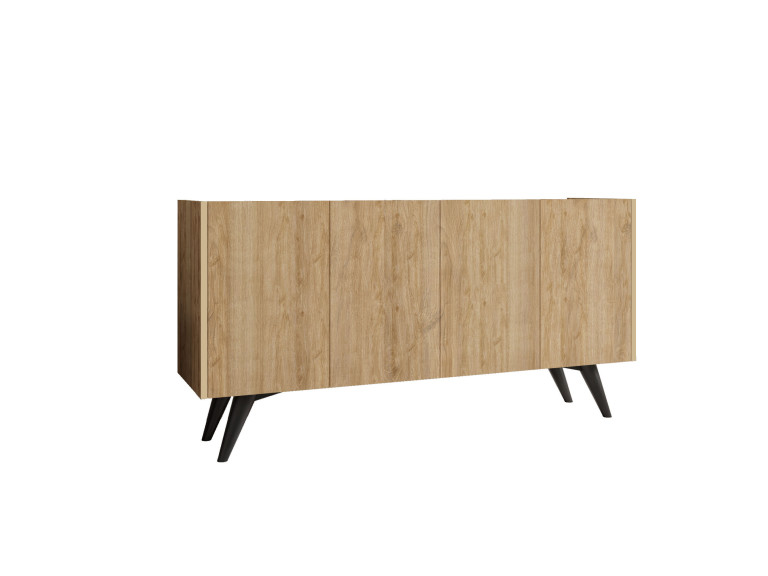 Aparador "Pekin" em madeira - 150 x 40 x 76 cm - Castanho