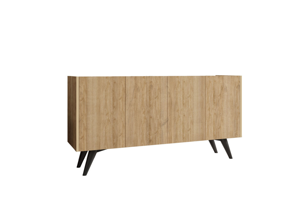 Aparador "Pekin" em madeira - 150 x 40 x 76 cm - Castanho