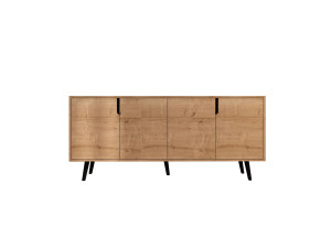 Aparador de madeira "Latina" - 180 x 45 x 80 cm - Castanho claro