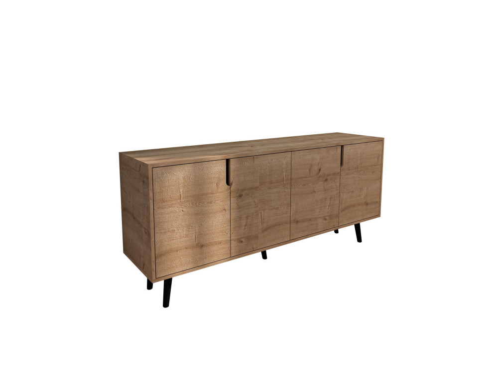 Aparador de madeira "Latina" - 180 x 45 x 80 cm - Castanho claro