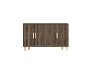 Aparador "Roger" em madeira - 120 x 30 x 74 cm - Castanho