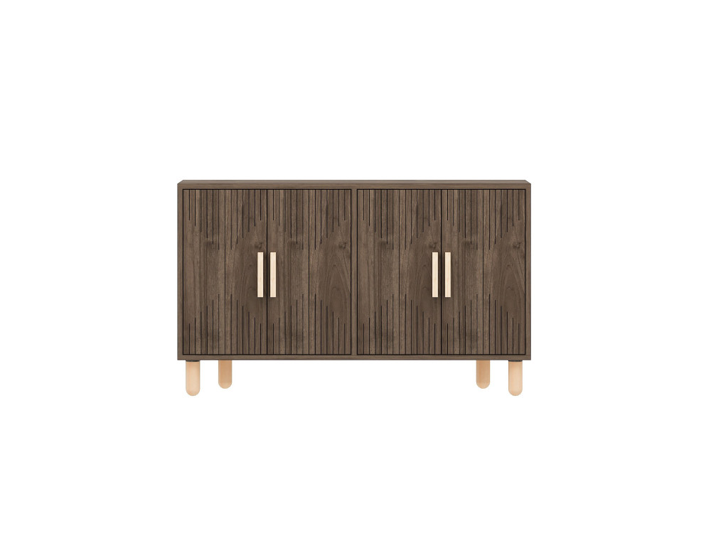 Aparador "Roger" em madeira - 120 x 30 x 74 cm - Castanho