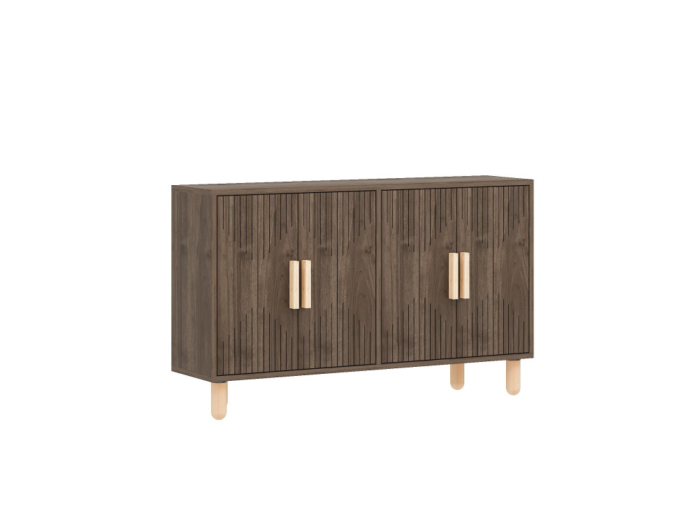 Aparador "Roger" em madeira - 120 x 30 x 74 cm - Castanho