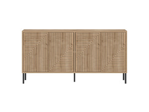 Aparador de madeira "Evolet" - 150 x 36 x 75 cm - Bege