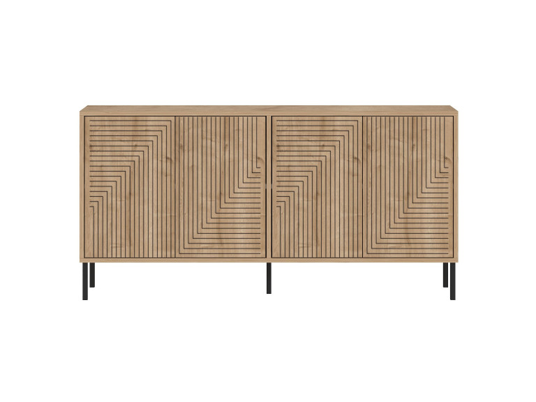 Aparador de madeira "Evolet" - 150 x 36 x 75 cm - Bege