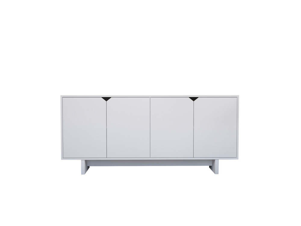 Aparador "Doruk" em madeira - 180 x 40 x 81 cm - Branco