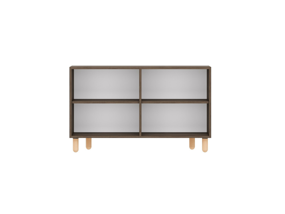 Aparador de madeira "Rodney" - 120 x 30 x 74 cm - Castanho