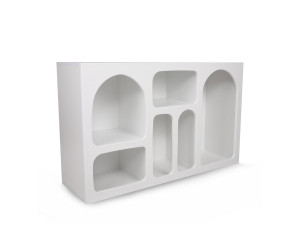 Aparador de madeira "Liva" - 120 x 37 x 74 cm - Branco