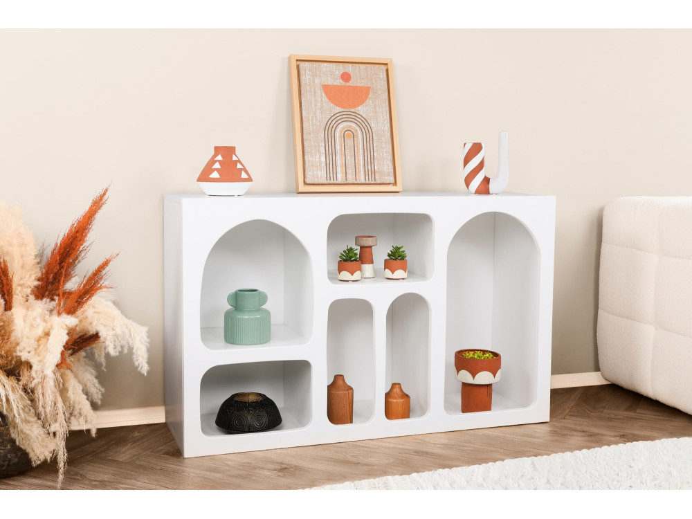 Aparador de madeira "Liva" - 120 x 37 x 74 cm - Branco