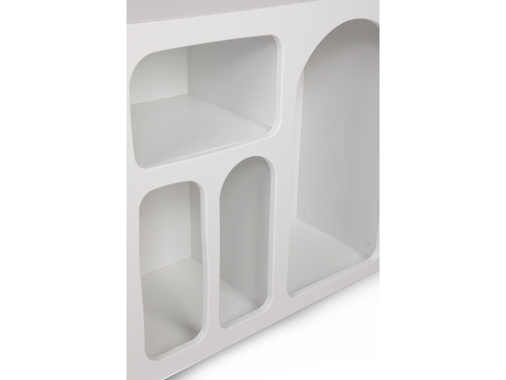 Aparador de madeira "Liva" - 120 x 37 x 74 cm - Branco