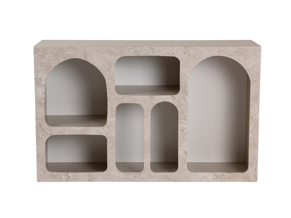 Aparador de madeira "Liva" - 120 x 37 x 74 cm - Travertino