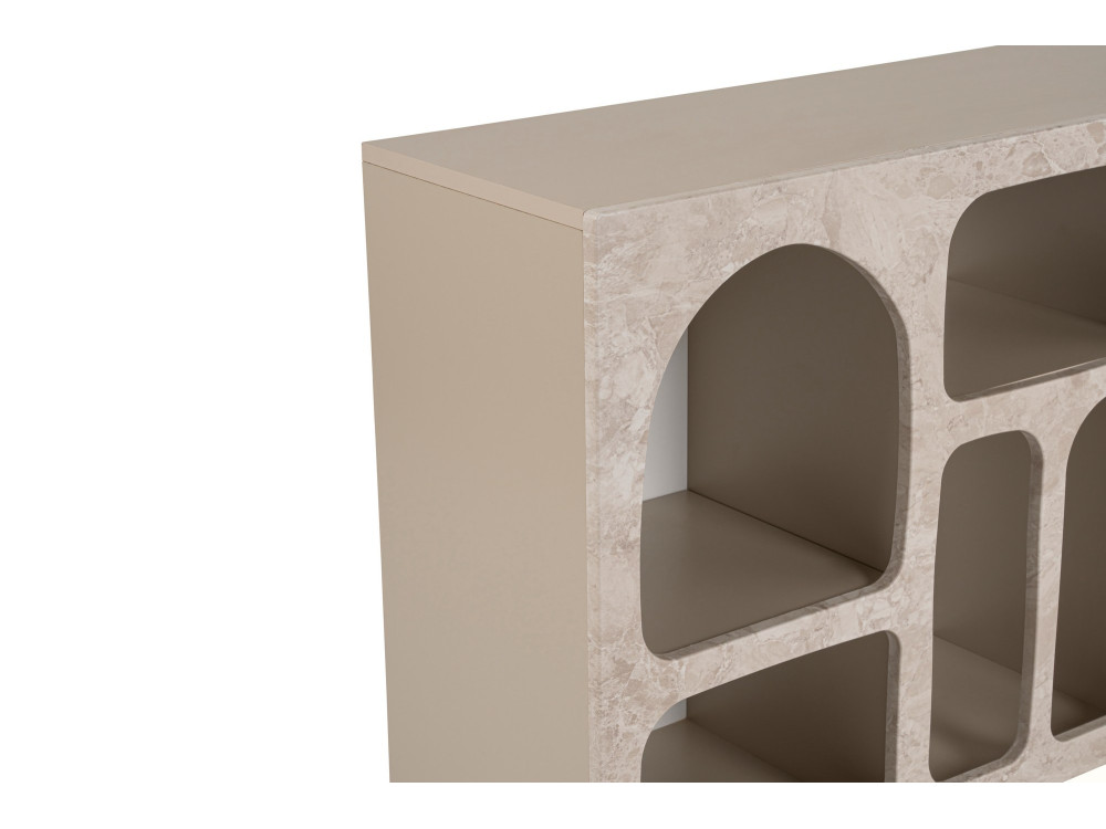 Aparador de madeira "Liva" - 120 x 37 x 74 cm - Travertino