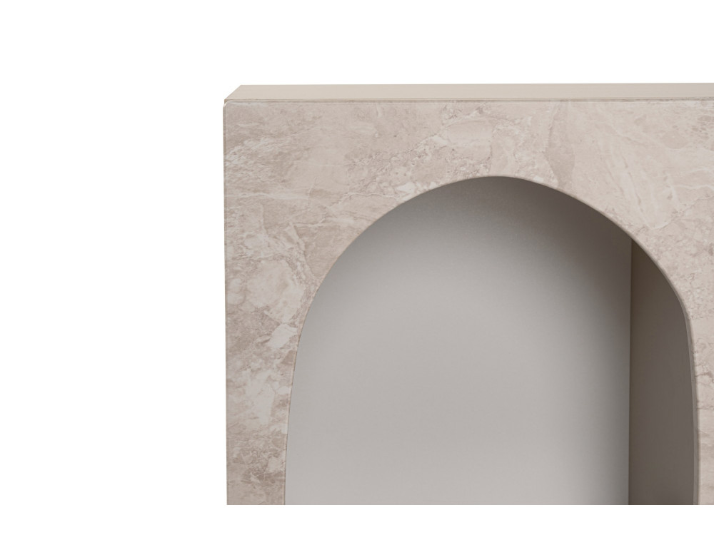 Aparador de madeira "Liva" - 120 x 37 x 74 cm - Travertino