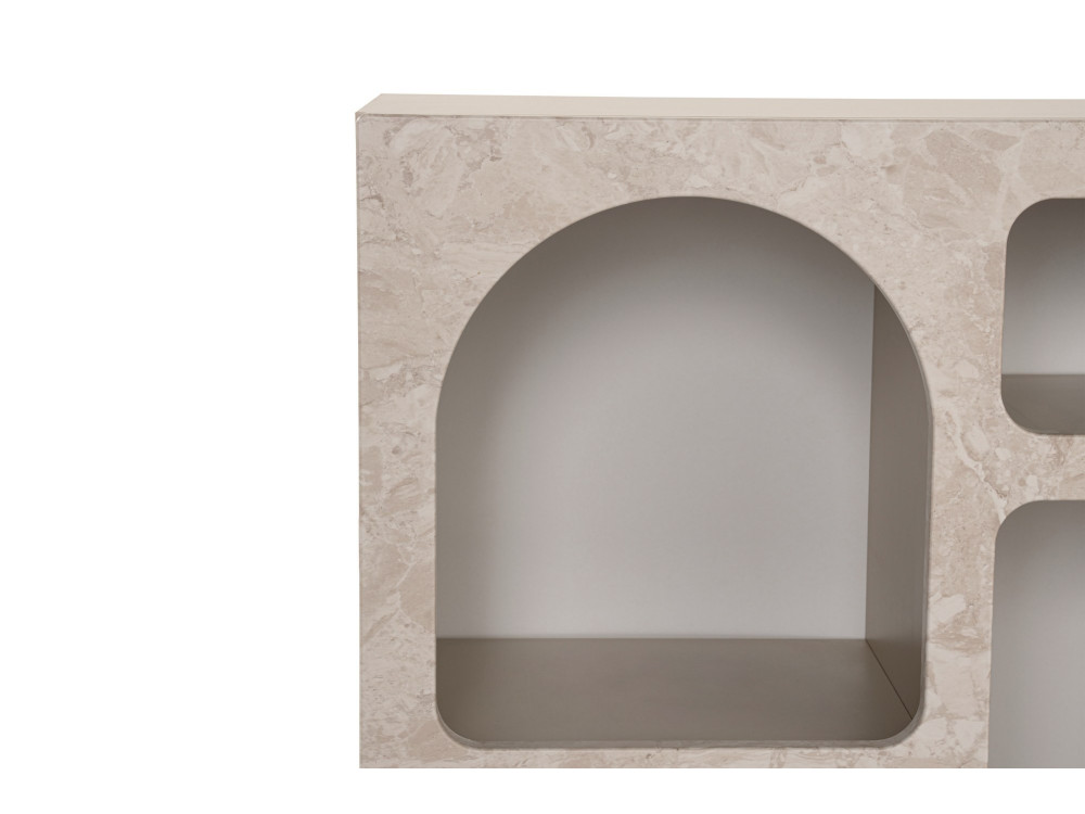 Aparador "Lessa" em madeira - 80 x 37 x 74 cm - Travertino